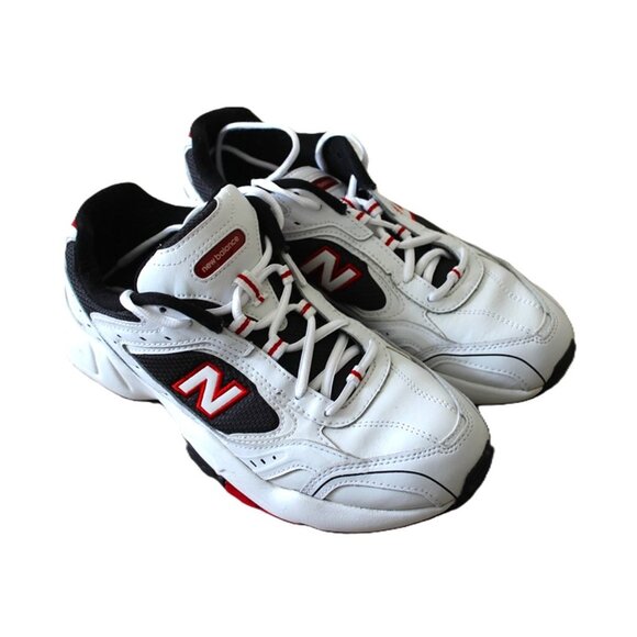 NEW BALANCE 452 Retro Chunky Streetwear Sneakers White/Black/Red - Unisex M9/W11 - Picture 3 of 11